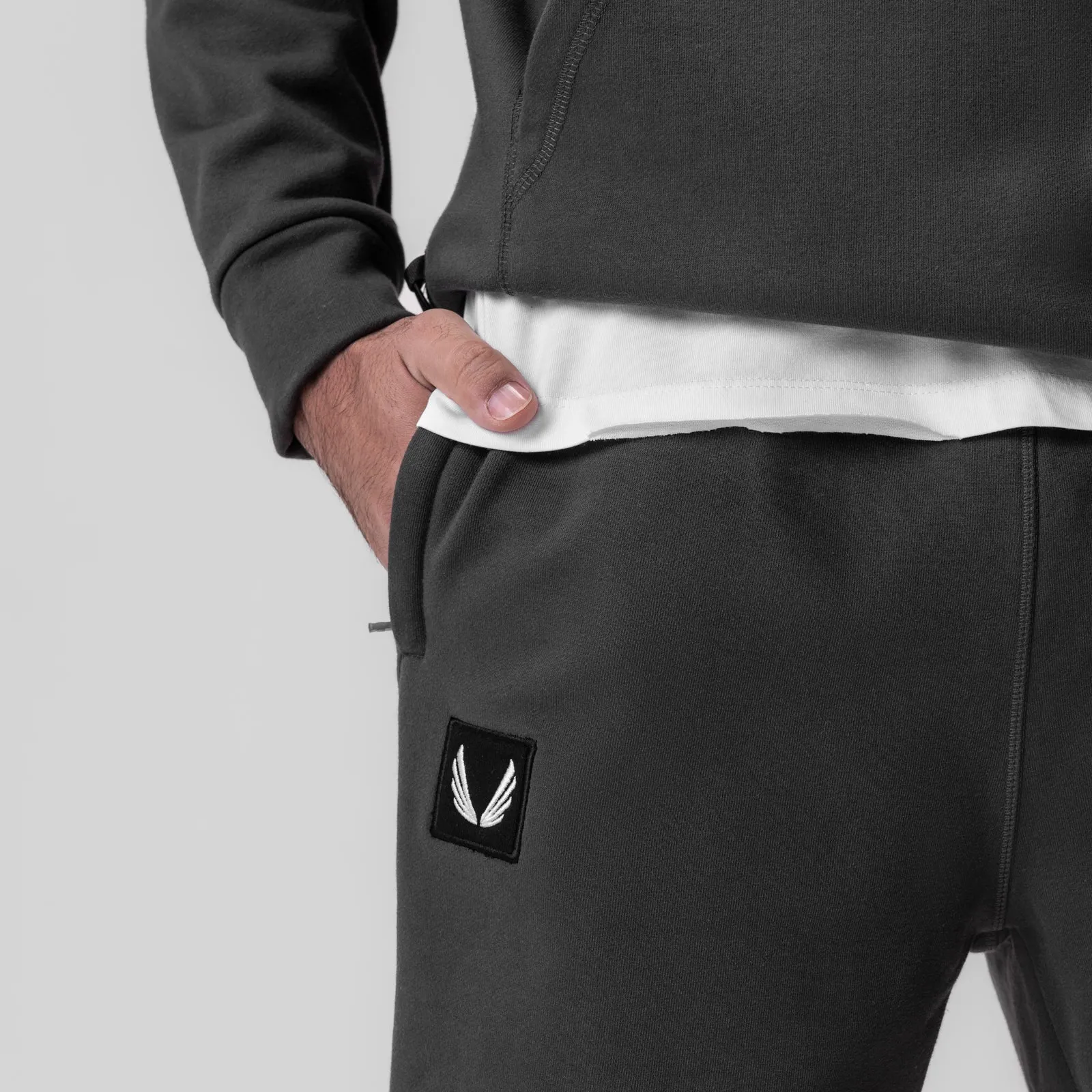 0655. Tech-Terry™ Oversized Sweats - Space Grey "Patch"