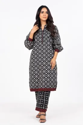 2 Pc Printed Lawn Suit With Cambric Trouser