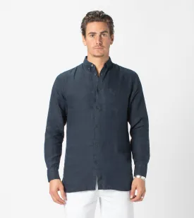 7 Foot LS Linen Shirt Navy