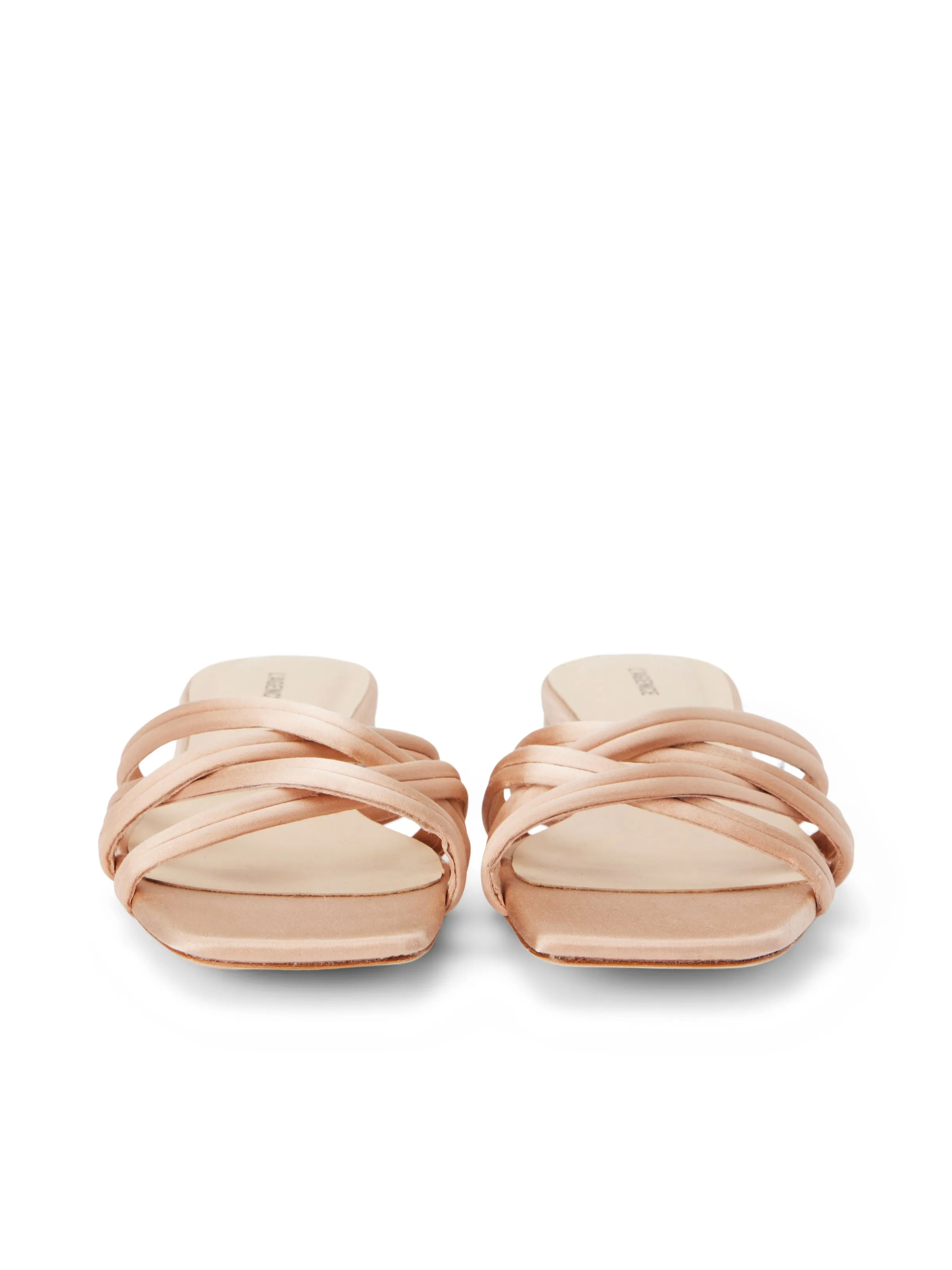 Abelle Satin Flat Sandal