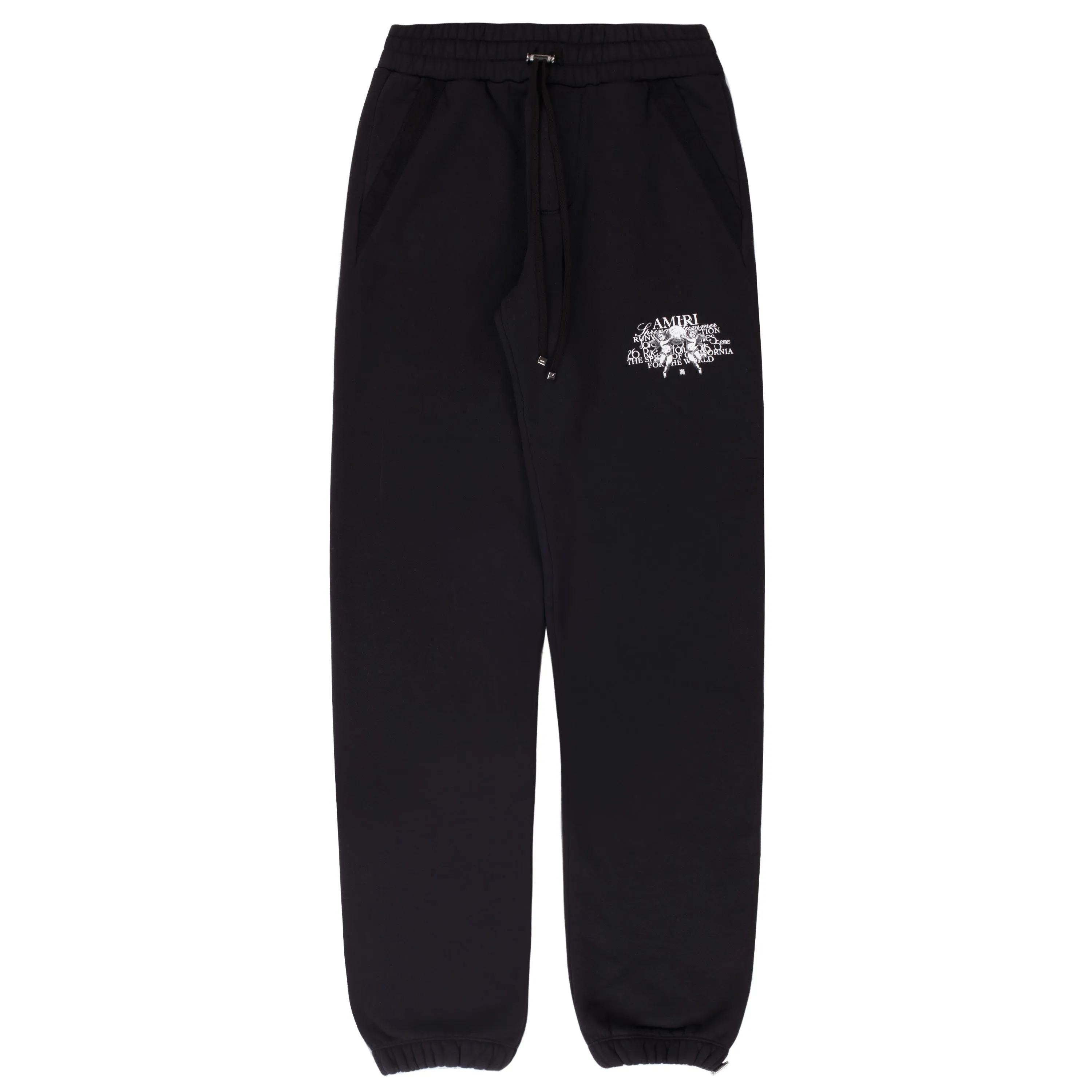 Amiri Cherub Text Sweatpants Black