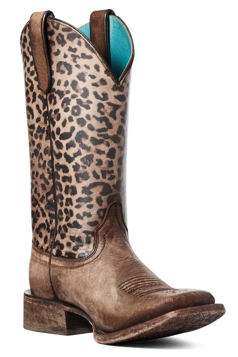 Ariat Women's Circuit Savanna Cheetah Western Boot, Naturally Distressed Brown