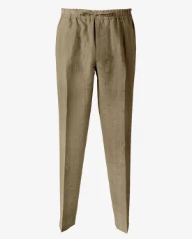 Beige 15 Wale Corduroy Drawstring Pants