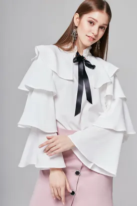 Bianca Tiered-Sleeve Blouse