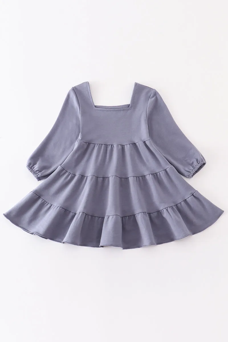 Blue tiered dress