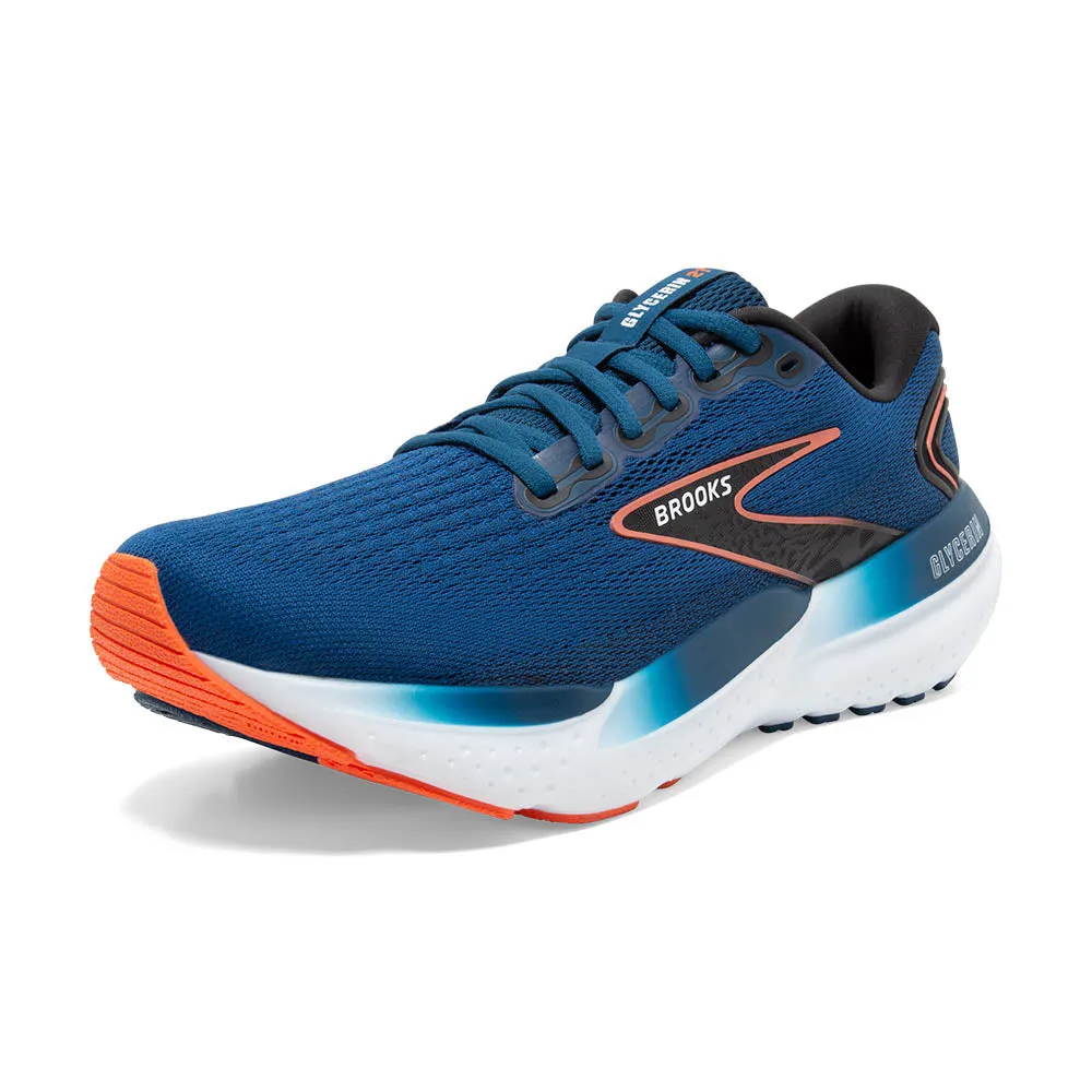 Brooks Glycerin 21 Wide (Mens) - Blue Opal/Black/Nasturtium