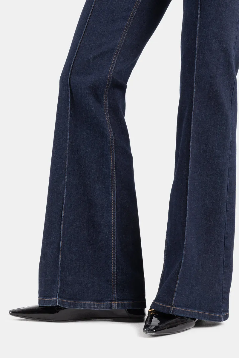 Cambio Fea Pleated Front Seam Jean