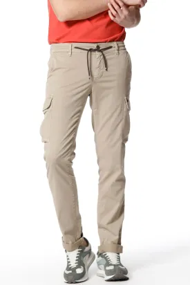 Chile Jogger pantalone cargo uomo in twill di cotone extra slim fit