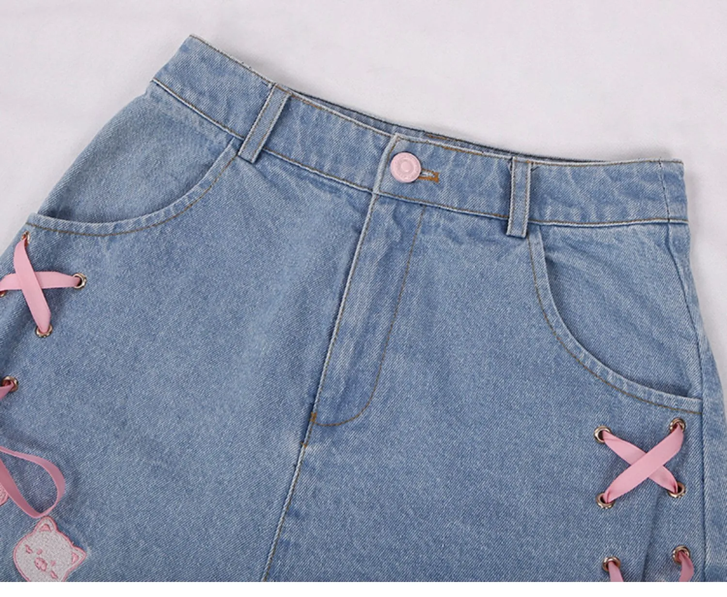 Cute Bow Tie Jeans PL53019