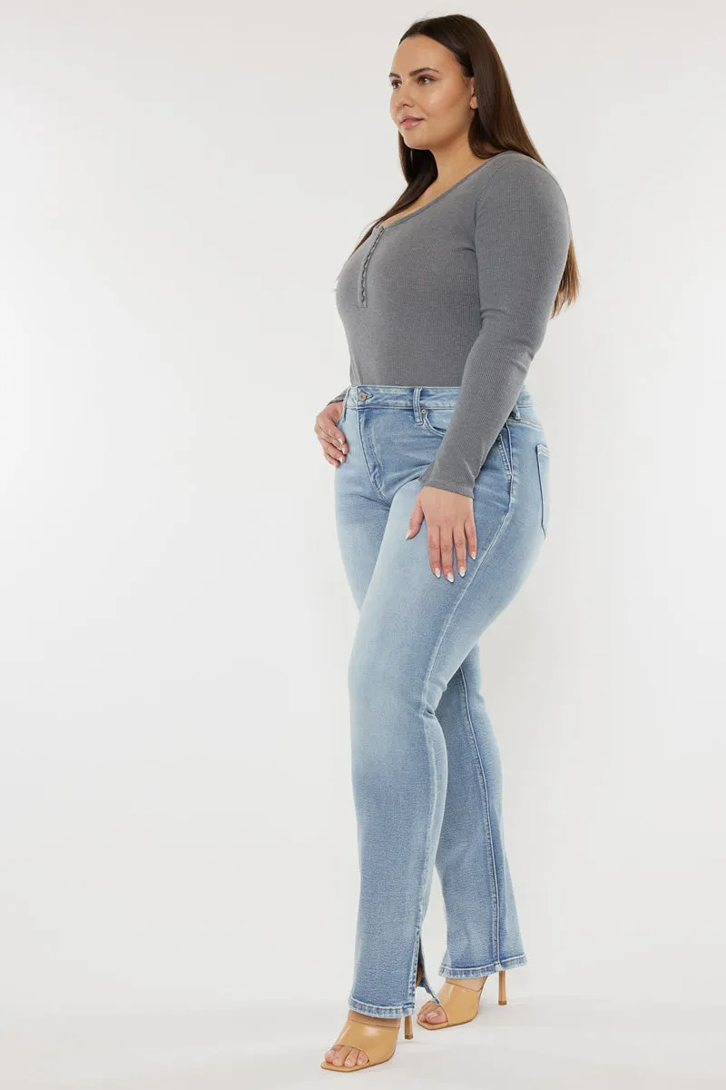 Doreen Mid Rise Y2K Bootcut Jeans (Plus Size)