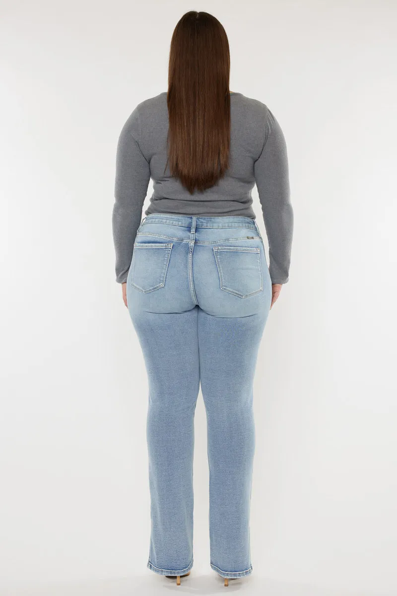 Doreen Mid Rise Y2K Bootcut Jeans (Plus Size)