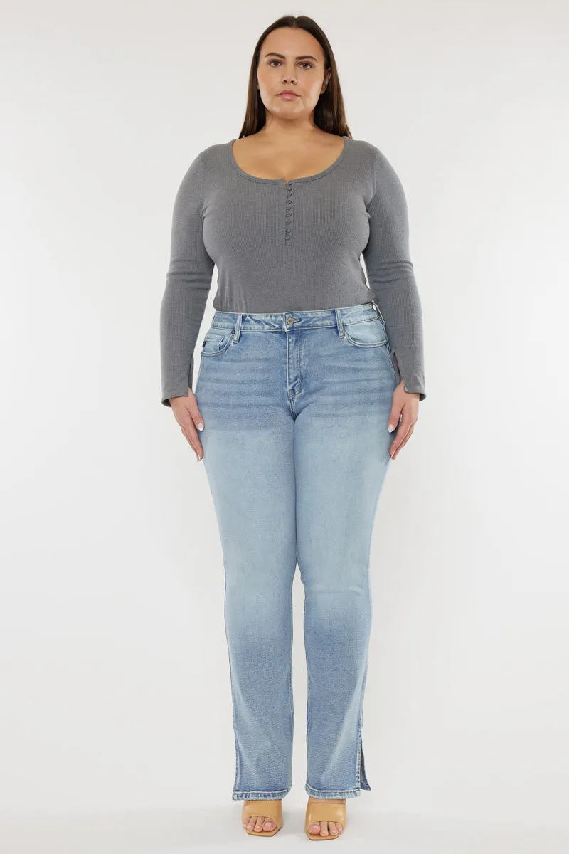 Doreen Mid Rise Y2K Bootcut Jeans (Plus Size)