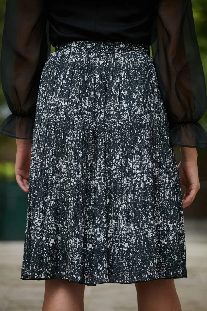 Double Second Mono Abstract Print Skirt