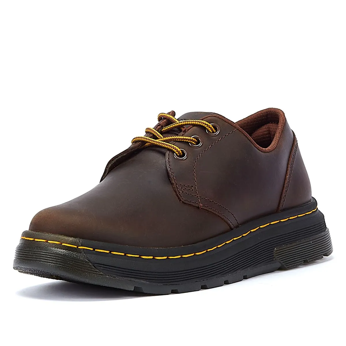 Dr. Martens Crewson Lo Crazy Horse Dark Brown Lace-Up Shoes