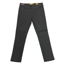 Enzo Alpha-359 Red Stitched Black Denim Jeans