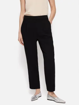 Grosgrain Trim Crepe Jogger | Black