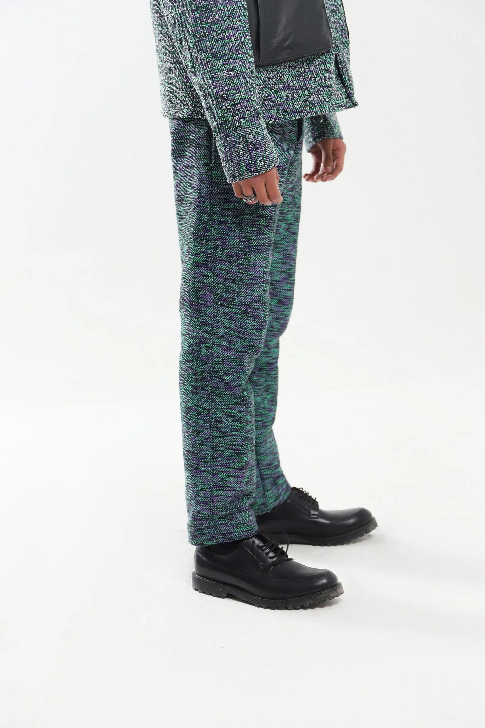 HANDWOVEN TEXTURED TROUSERS