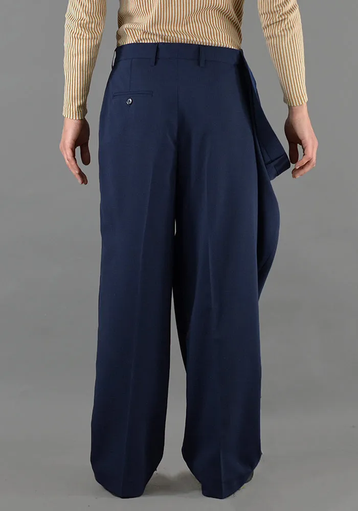 HED MAYNER HMP501-NVY OVER SIZE TROUSERS NAVY