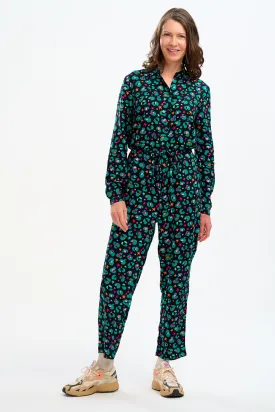 Juno Jumpsuit - Black/Multi, Star Leopard