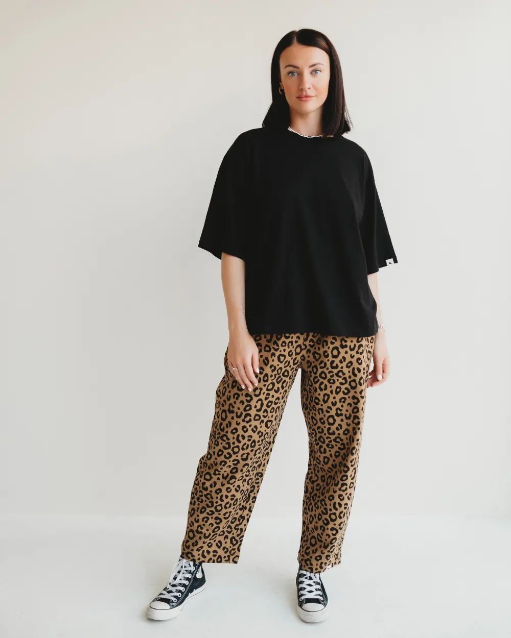 Chic Kate Mini Animal Print Womens Trousers