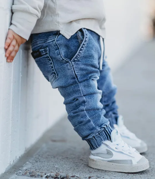 Little Bipsy- Chino Jogger : Light Wash