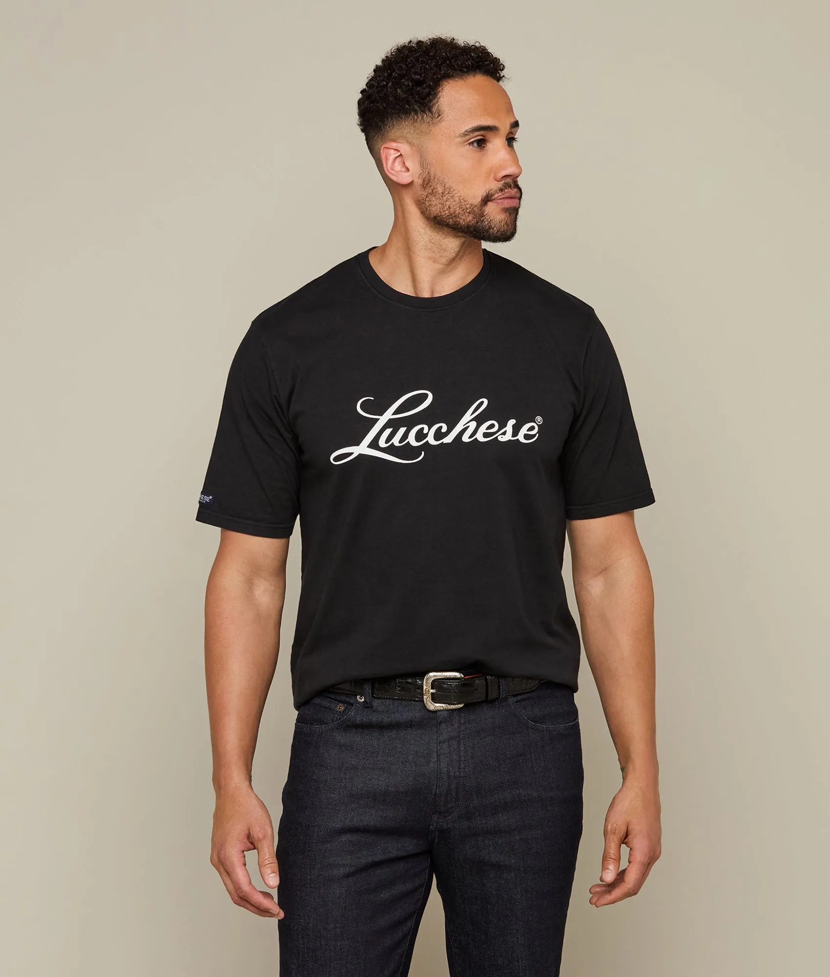 Lucchese Script Tee :: Black