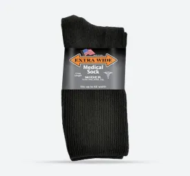 Mens Extra Wide 5851 Comfort Fit Medical Crew Socks