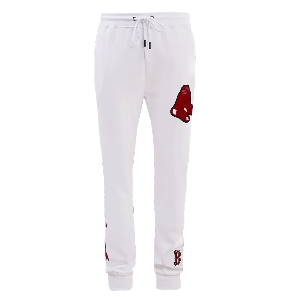 MLB BOSTON RED SOX CLASSIC CHENILLE MEN'S JOGGER (WHITE)