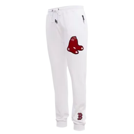 MLB BOSTON RED SOX CLASSIC CHENILLE MEN'S JOGGER (WHITE)