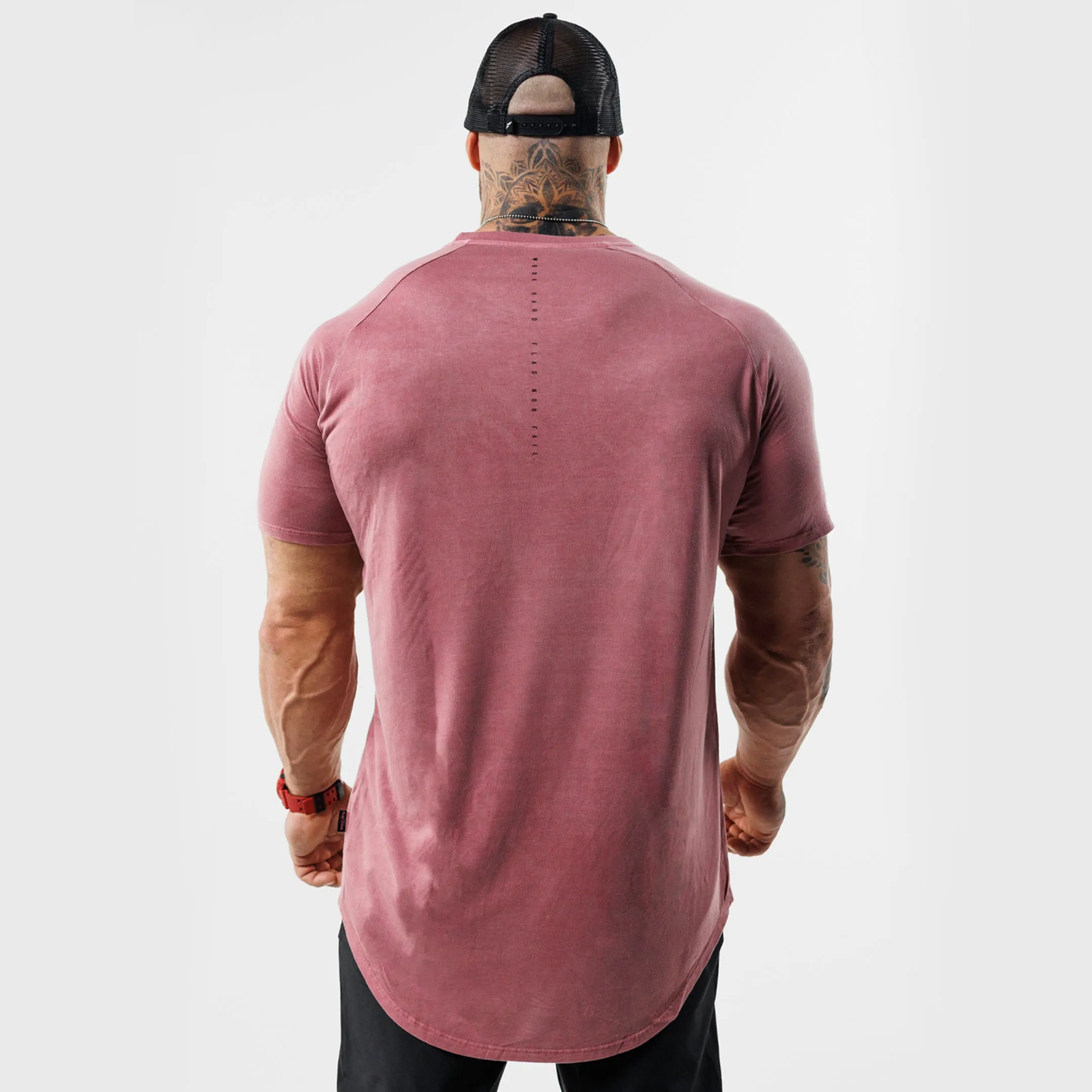 MOTO DISTRESSED TEE - MAROON