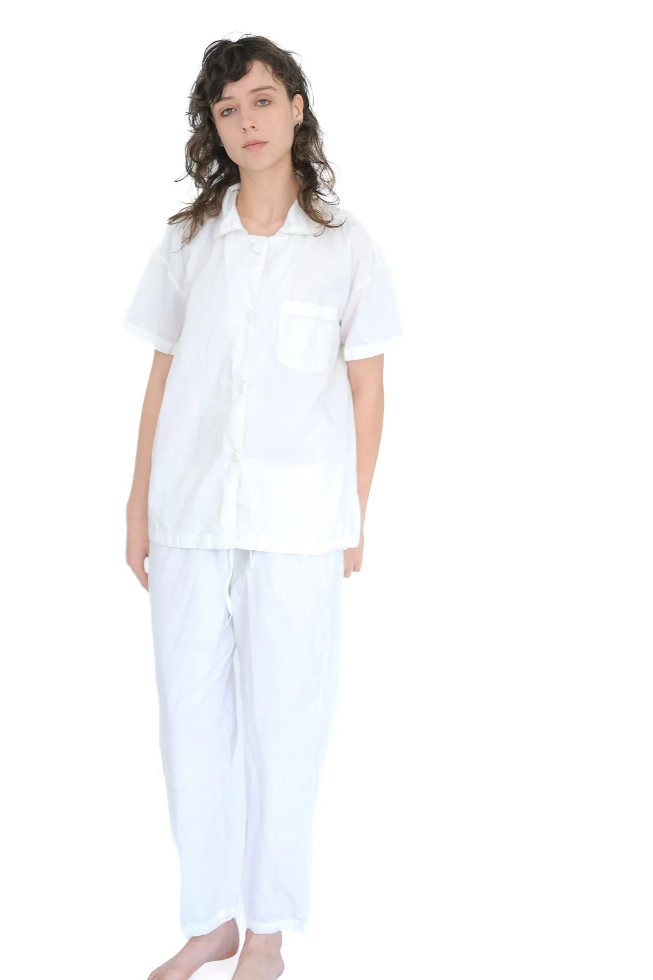 Oversize Set with Short Sleeves,  White