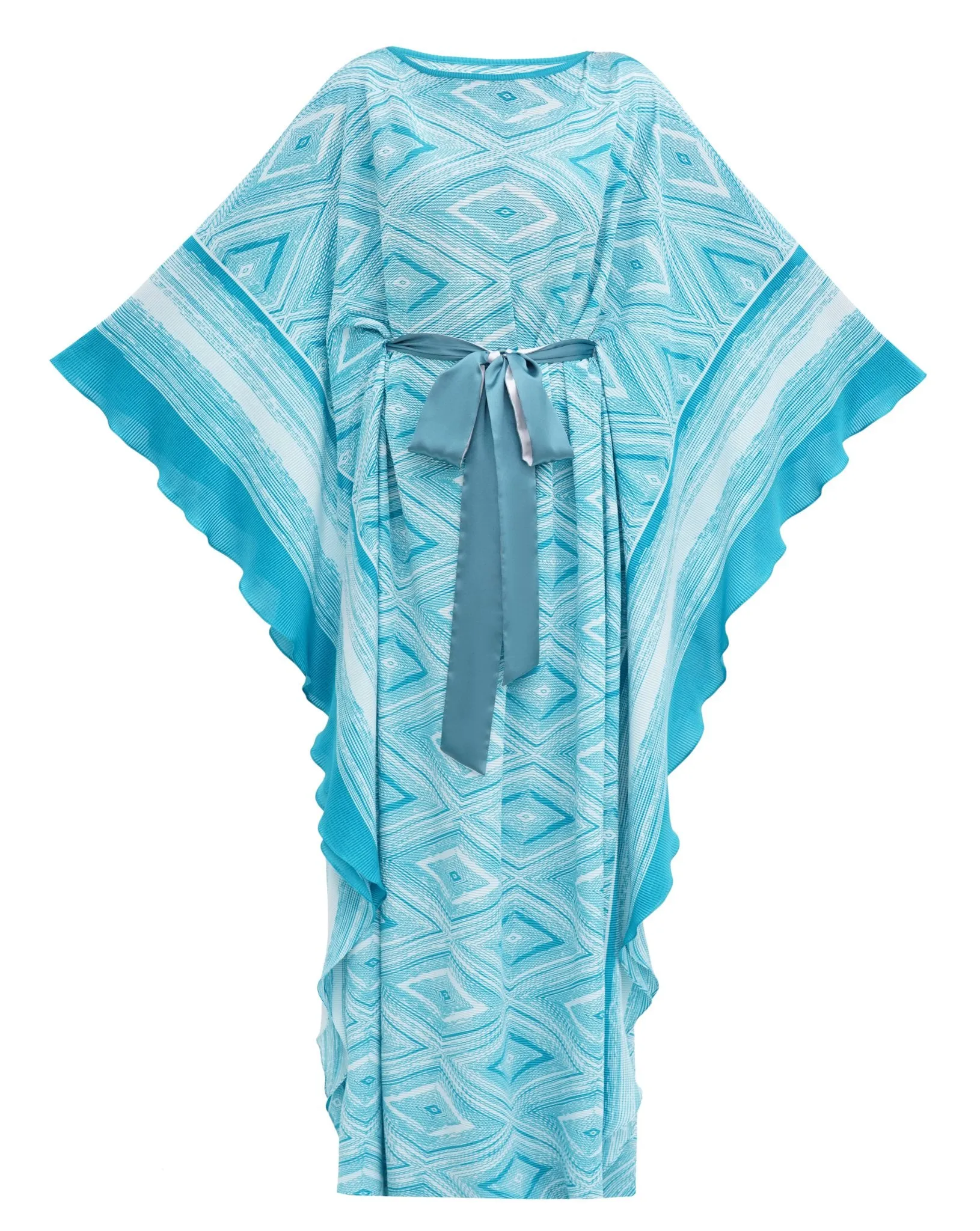 Pleated Print Kaftan