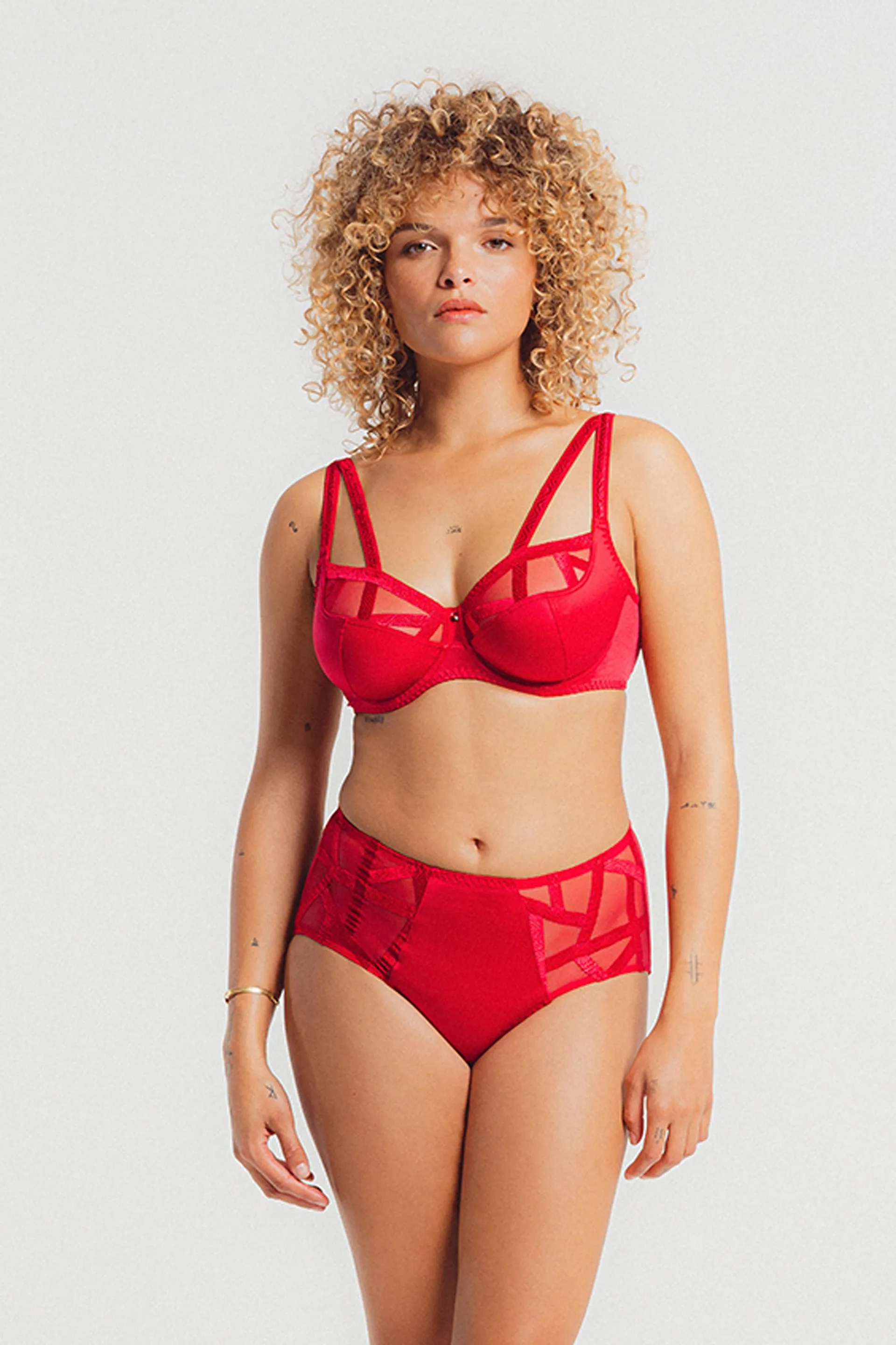 Série High Waisted Brief Rouge